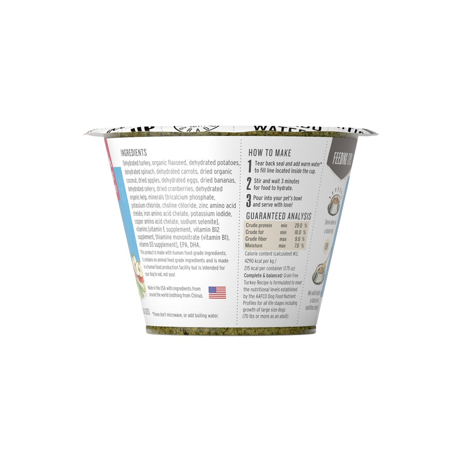 The Honest Kitchen Grain Free Turkey Recipe Dehydrated Dog Food Cups