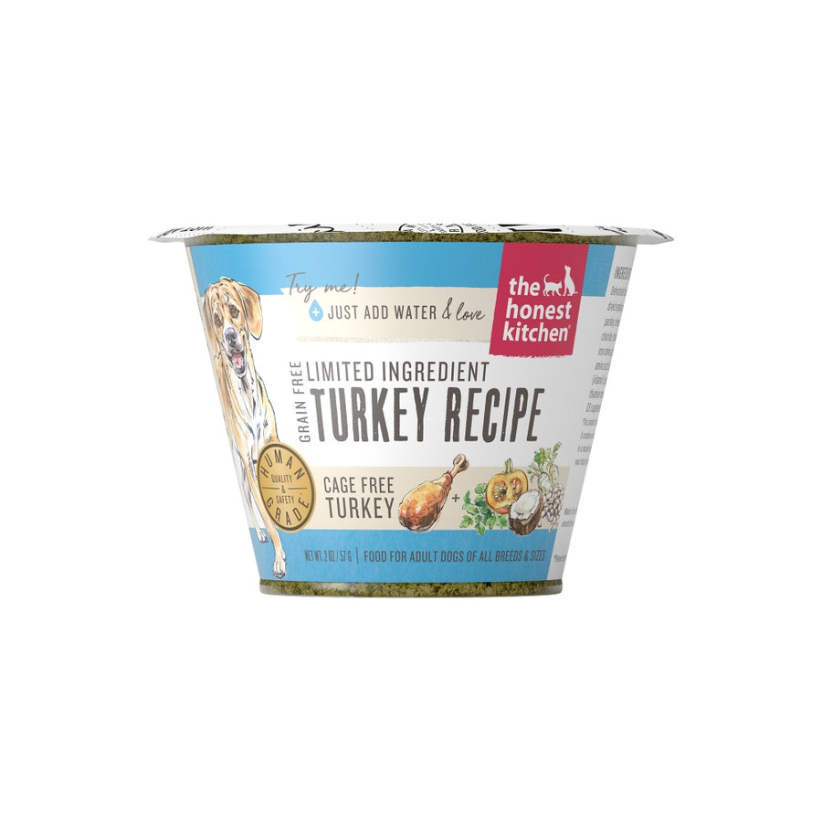 The Honest Kitchen Grain Free Limited Ingredient Turkey Recipe Dehydrated Dog Food Cups