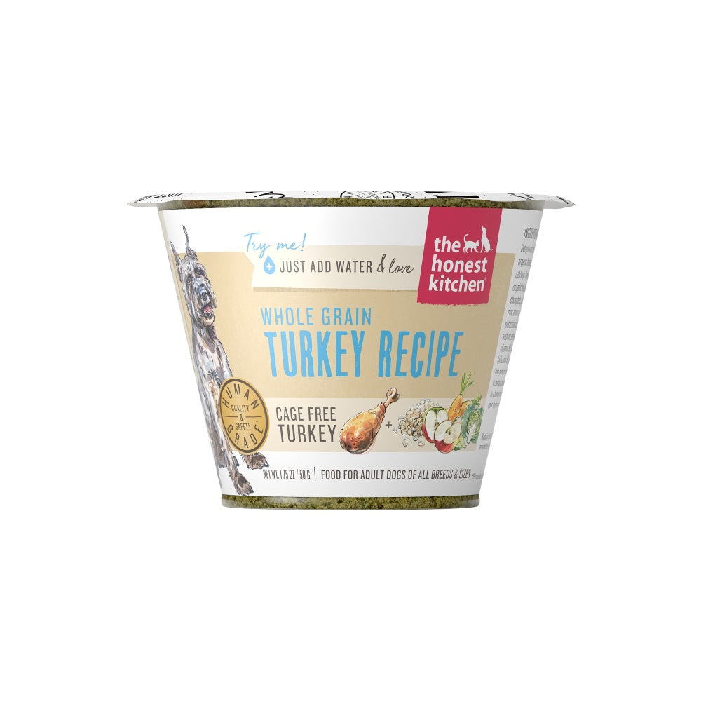 The Honest Kitchen Whole Grain Turkey Recipe Dehydrated Dog Food Cups