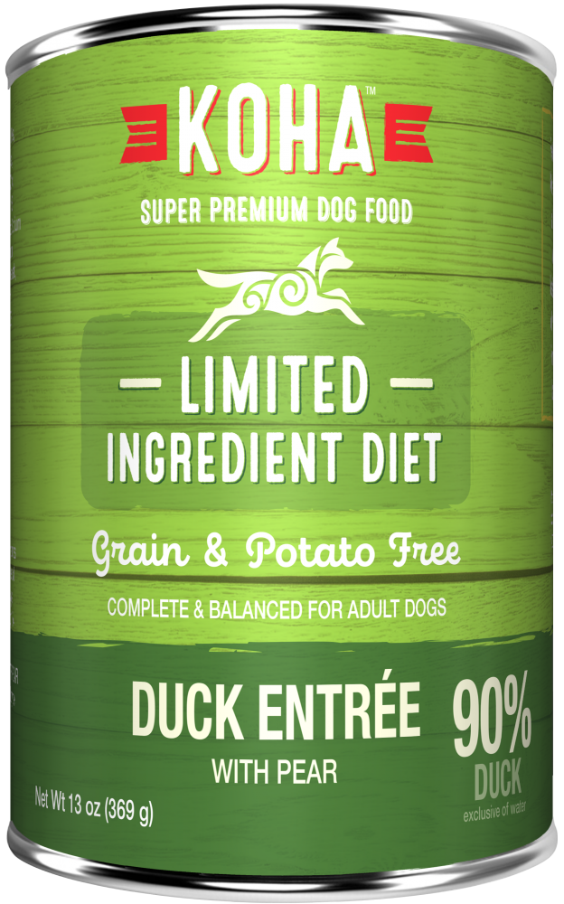 KOHA Grain & Potato Free Limited Ingredient Diet Duck Entree with Pear Canned Dog Food