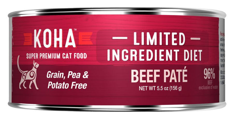 KOHA Grain & Potato Free Limited Ingredient Diet Beef Pate Canned Cat Food