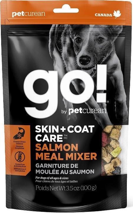 Petcurean Go! Skin + Coat Care Grain Free Freeze Dried Salmon Meal Mixer for Dogs