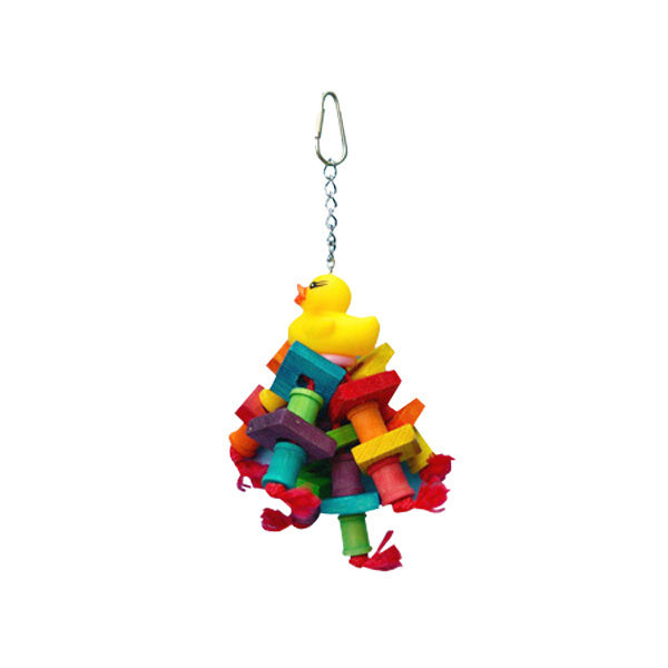 A & E Happy Beaks Rubber Duck Monster Bird Cage Accessory