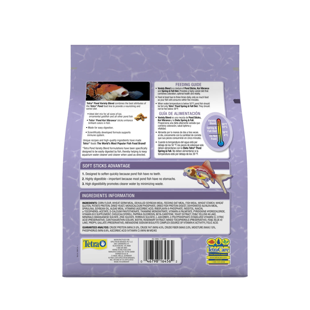 2-Pack Tetra Pond Variety Blend Koi & Goldfish Sticks Fish Food