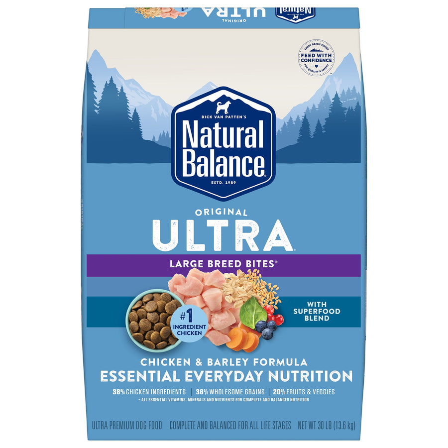 Natural Balance® Original Ultra® All Life Stage Chicken & Barley Bites Large Breed Recipe Dry Dog Food