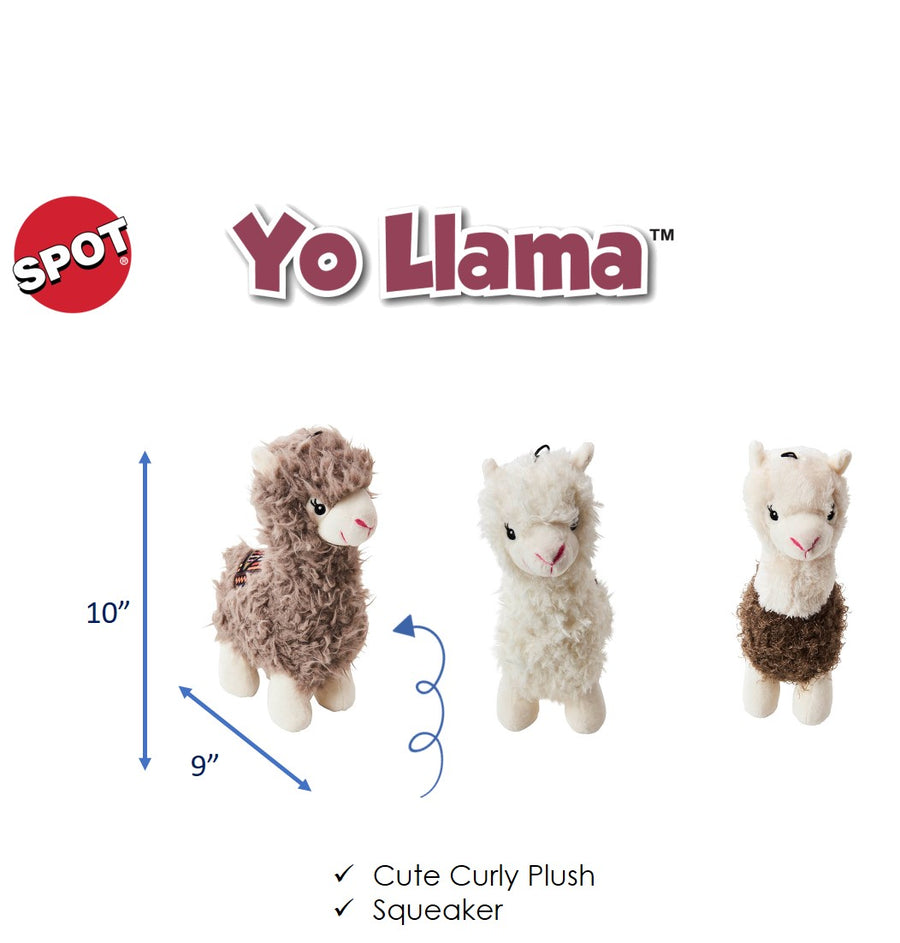 SPOT Yo Llama Plush Dog Toy