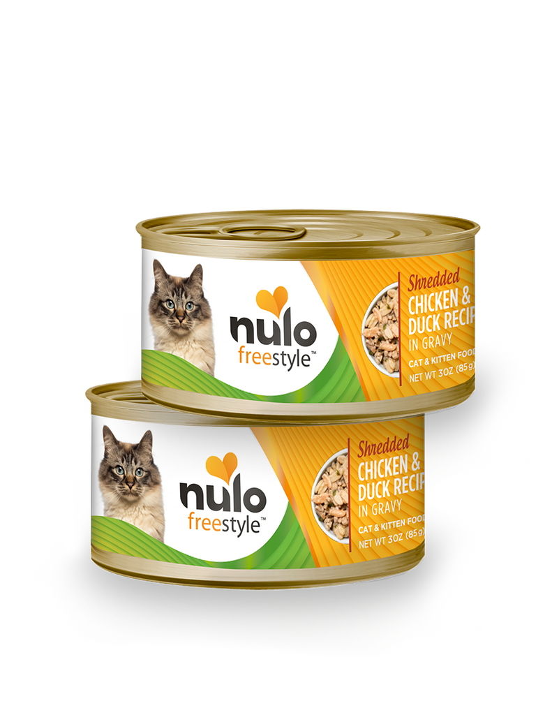 Nulo Freestyle Grain-Free Shredded Chicken & Duck in Gravy Canned Cat Food