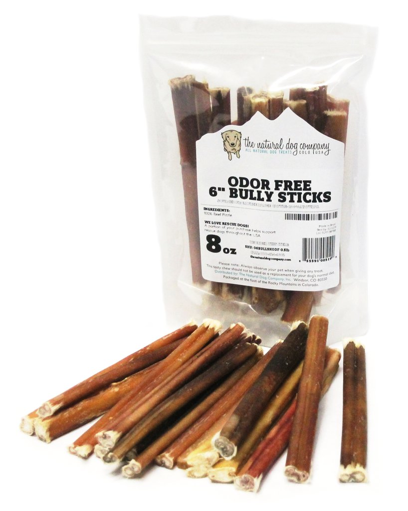 Tuesday's Natural Dog Company Odor Free Bully Sticks- 6 inch