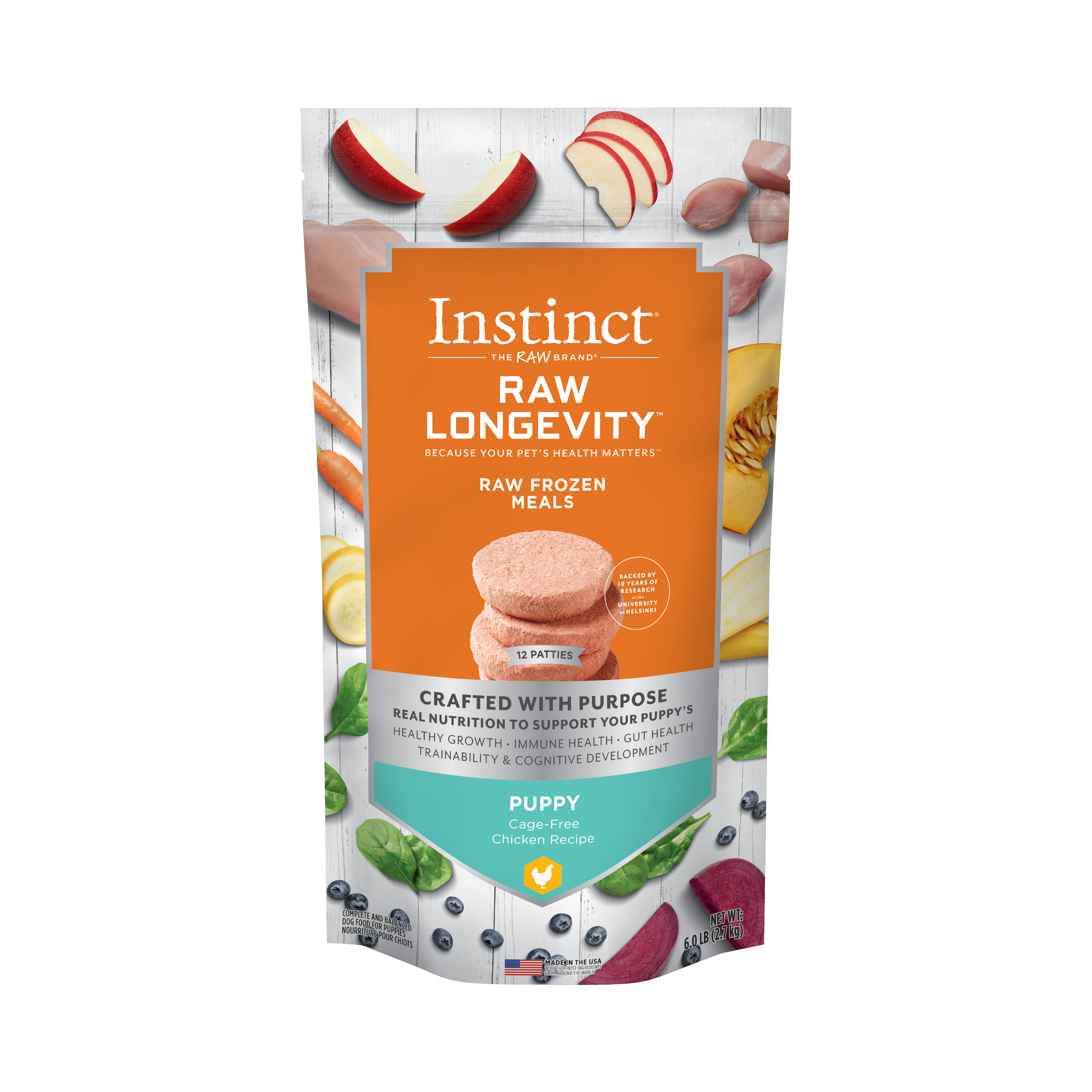 Instinct Longevity Frozen Patties Cage Free Chicken Recipe For