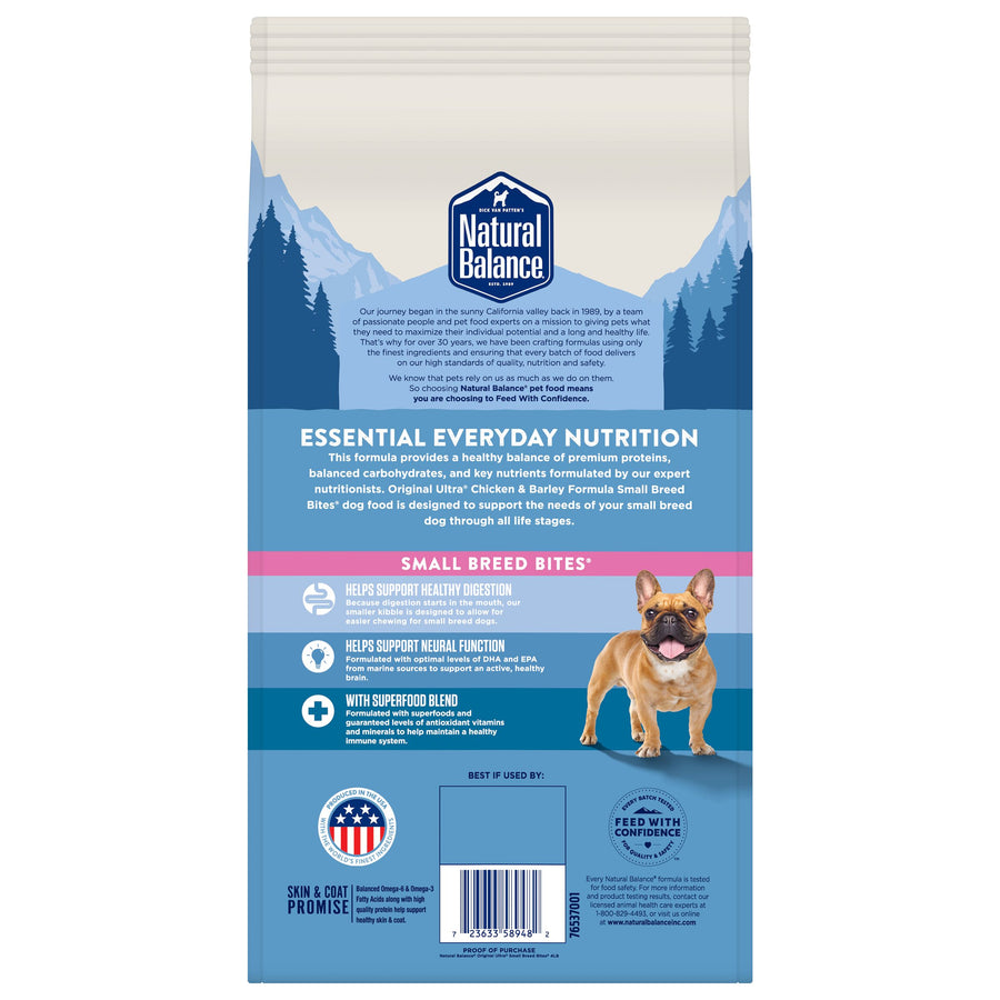 Natural Balance® Original Ultra® All Life Stage Chicken & Barley Small Breed Bites Recipe Dry Dog Food