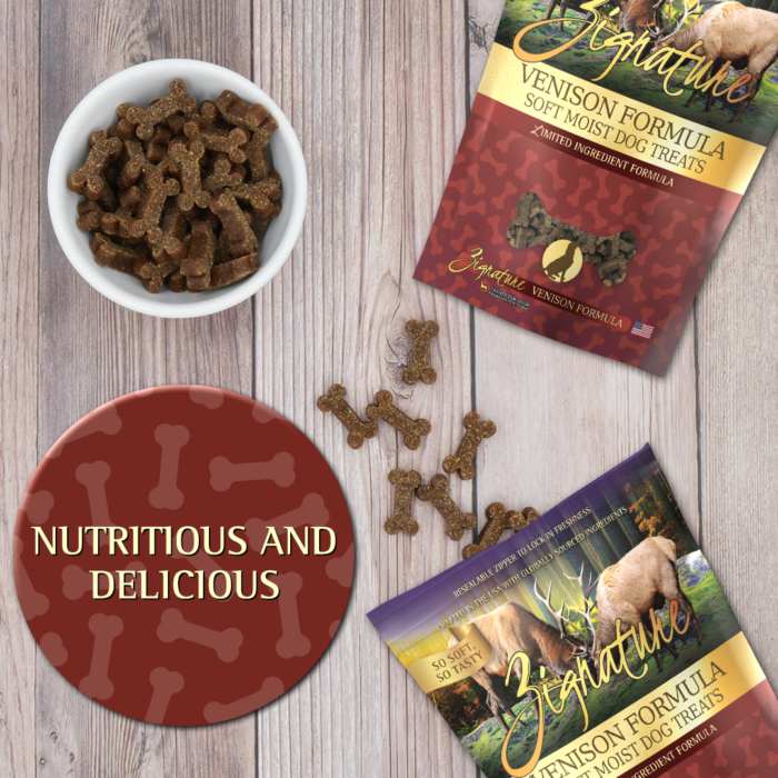 Zignature Grain Free Venison Formula Soft Moist Dog Treats