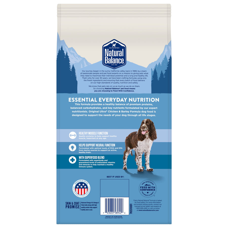 Natural Balance® Original Ultra® All Life Stage Chicken & Barley Recipe Dry Dog Food