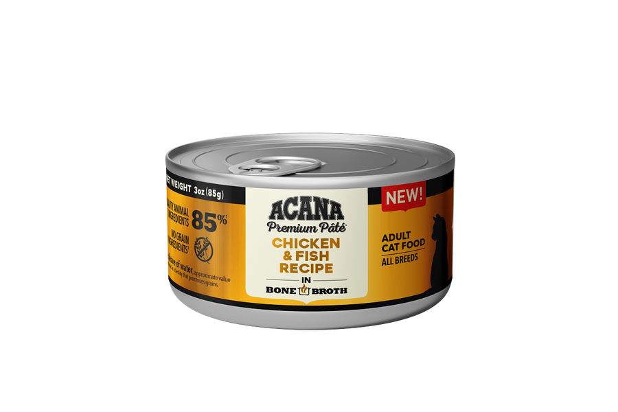 Acana Premium Pate Chicken & Fish in Bone Broth Recipe Canned Cat Food