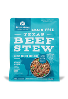 A Pup Above Texas Beef Stew Gently Cooked Frozen Dog Food, Front Pouch