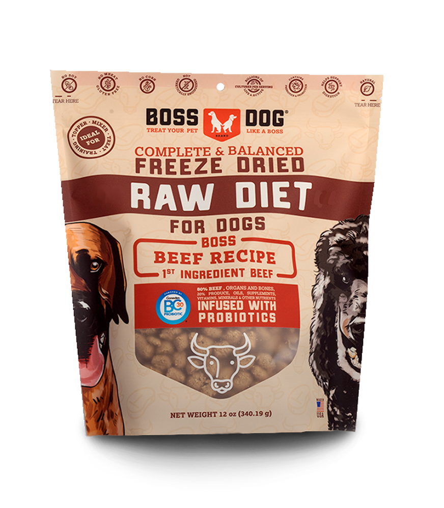 Boss Dog Freeze Dried Raw Diet Beef Recipe For Dogs