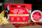 Boss Dog Greek Style Frozen Yogurt Cheese & Bacon Dog Treat 3.5floz, 4-Cup Box