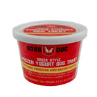 Boss Dog Greek Style Frozen Yogurt Cheese & Bacon Dog Treat 3.5floz, Front Packaging