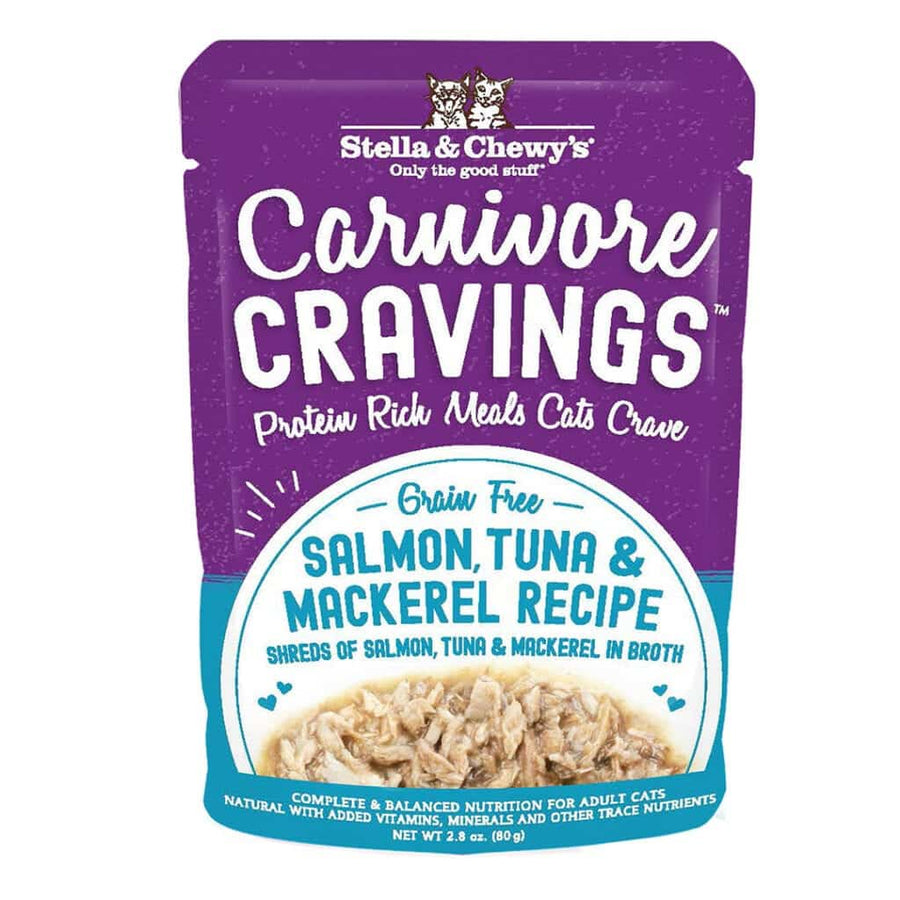 Stella & Chewy's Carnivore Cravings Grain Free Salmon, Mackerel, & Tuna Wet Cat Food Pouch