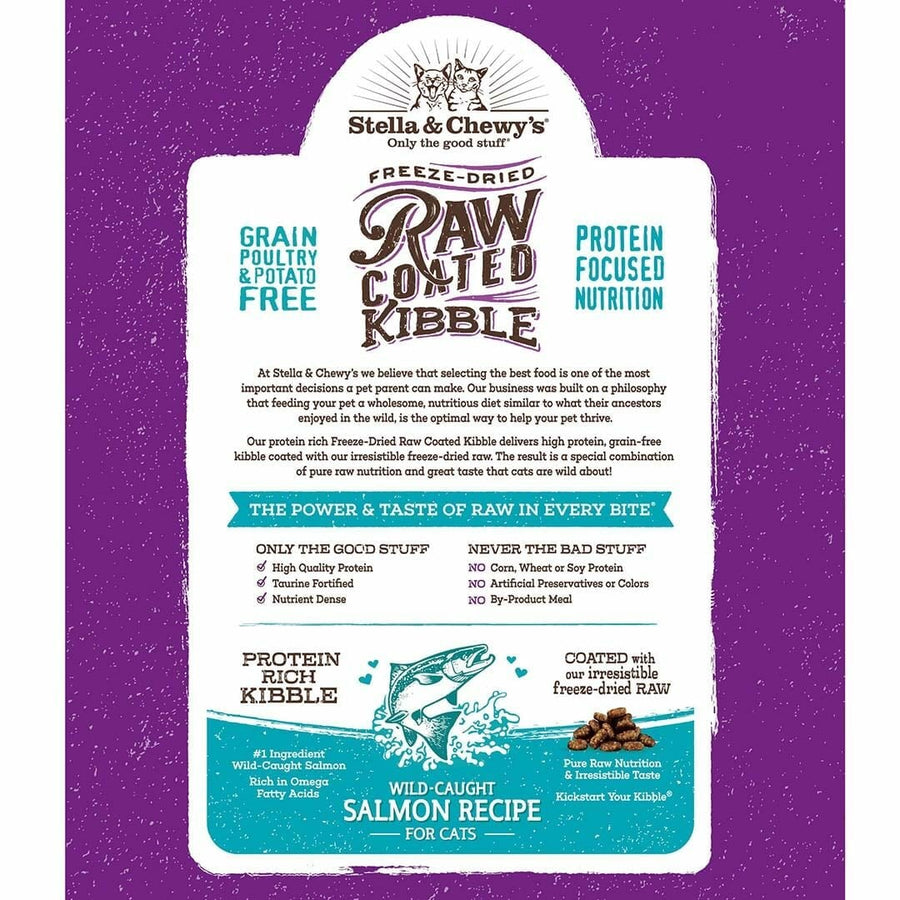 Stella & Chewy's Raw Coated Kibble Wild-Caught Salmon Recipe Dry Cat Food