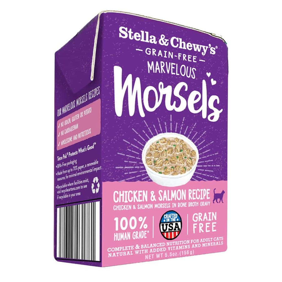 Stella & Chewy's Grain Free Marvelous Morsel Chicken & Salmon Carton Wet Cat Food