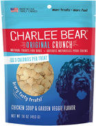 Charlee Bear Natural Treats for Dogs, Chicken Soup and Garden Veggie Flavor 16oz, Front Pouch