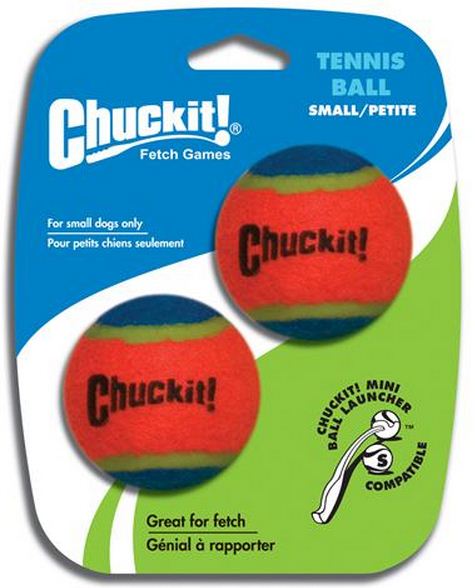 Chuckit! Tennis Ball Dog Toy  for Small/ Petite, Front Packaging