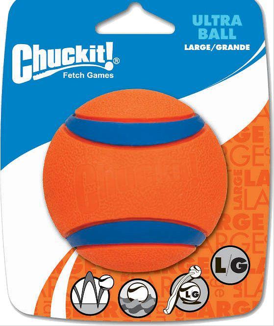 Chuckit! Ultra Ball Dog Toy Large, Front Packaging
