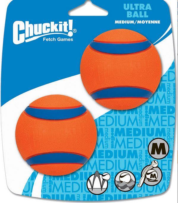 Chuckit! Ultra Ball Dog Toy Medium, Front Packaging
