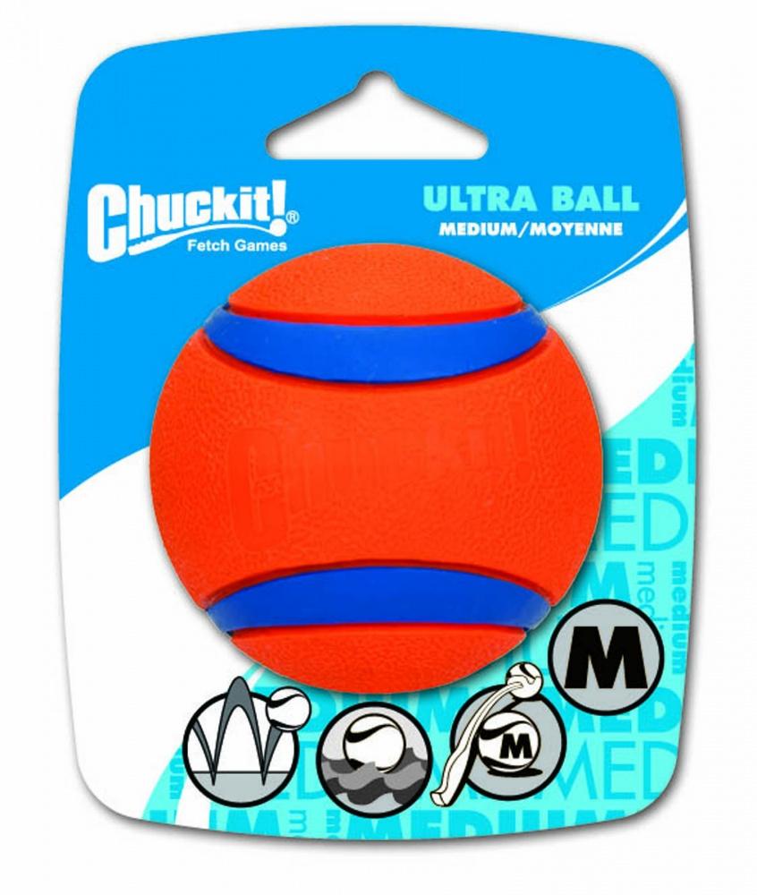Chuckit! Ultra Ball Dog Toy Medium, Front Packaging