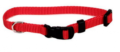 Coastal Pet Products Tuff Buckle Adjustable Nylon Large Dog Collar, Red Color