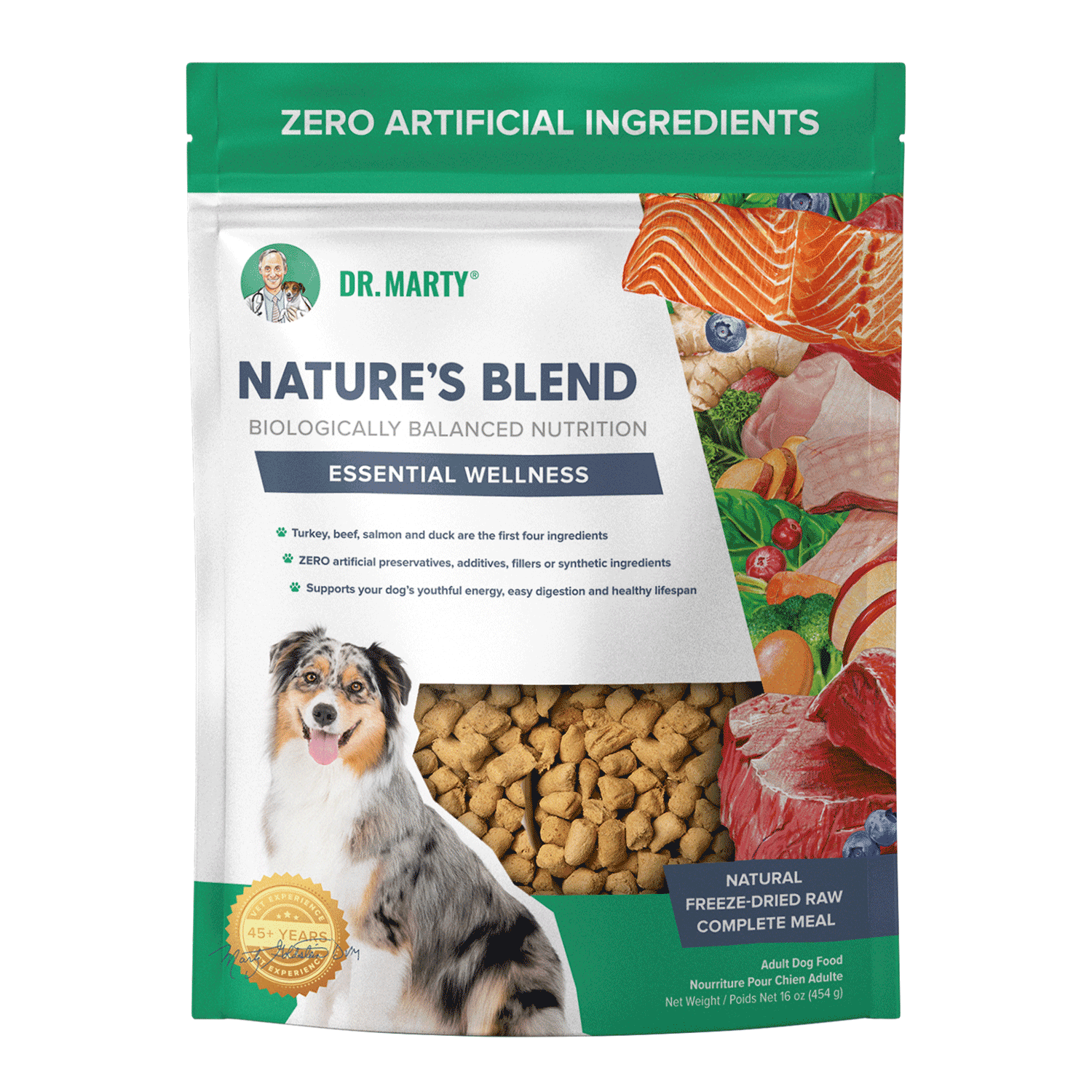 Dr Marty Nature's Blend Essential Wellness Freeze-Dried Dog Food