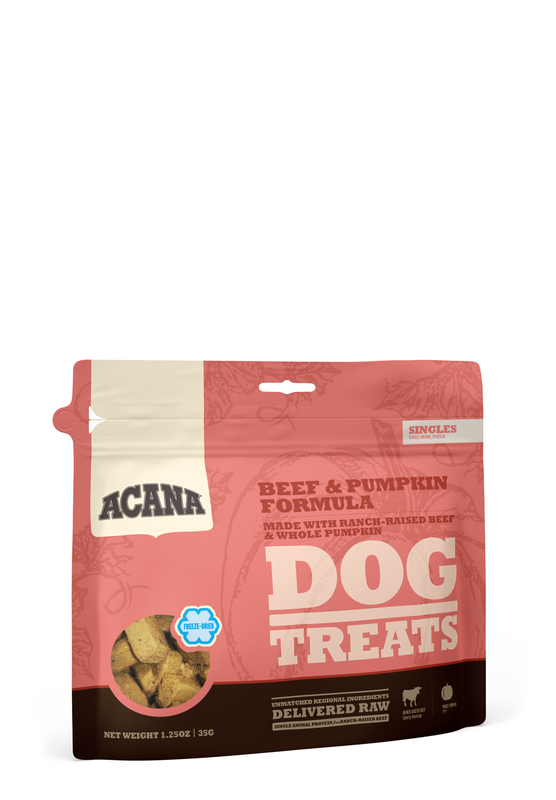 Acana Singles Beef & Pumpkin Freeze Dried Dog Treats