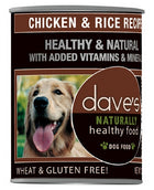Dave's Naturally Healthy Chicken And Rice Canned Dog Food 13oz, Front of can