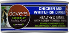 Dave's Naturally Healthy Chicken and Whitefish Canned Cat Food 5.5oz, Front Can