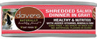 Dave's Naturally Healthy Shredded Salmon Canned Cat Food 5.5oz, Front can