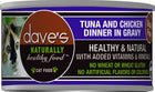 Dave's Naturally Healthy Tuna and Chicken Dinner in Gravy Canned Cat Food 5oz, Front of can
