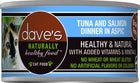 Dave's Naturally Healthy Tuna and Salmon Dinner in Aspic Canned Cat Food Front Can