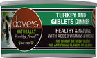 Dave's Naturally Healthy Turkey and Giblets Pate Dinner Canned Cat Food, Front of can