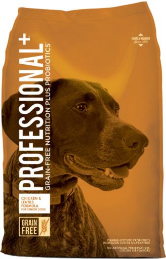 Diamond Professional Plus Chicken & Lentil Senior Dog Food 28lb, Front Bag