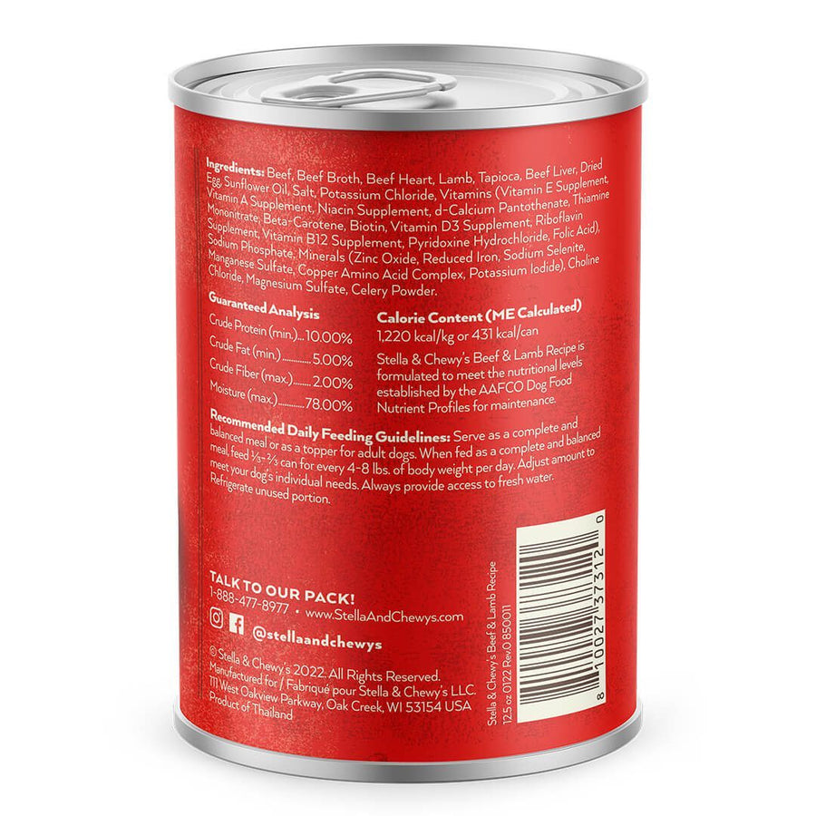 Stella & Chewy's Gourmet Beef & Lamb Pate Canned Dog Food