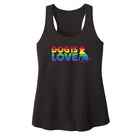 Dog is Love Pride Tank Top, Black Front