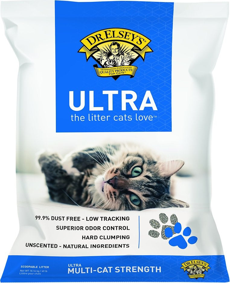 Dr. Elsey's Precious Cat Ultra Clumping Cat Litter 40lb, Front of bag