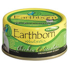 Earthborn Holistic Chicken Catcciatori Grain Free Canned Cat Food 3oz, Front of can