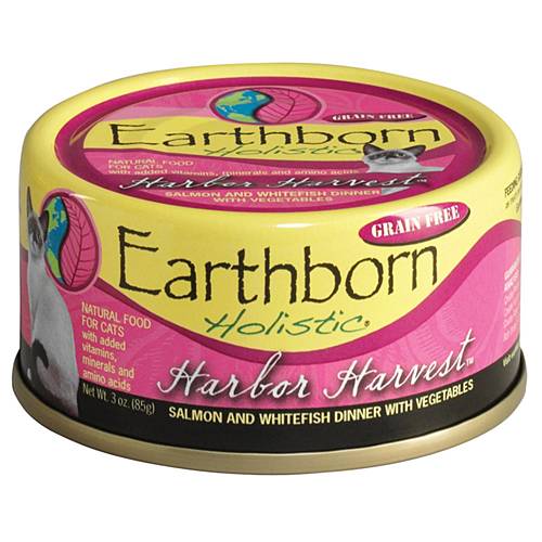 Earthborn Holistic Harbor Harvest Grain Free Canned Cat Food 3oz, Front Can