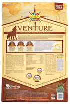 Earthborn Holistic Venture Grain Free Duck Meal and Pumpkin Dry Dog, Food 25lbs, Back of bag