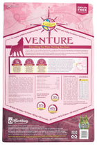 Earthborn Holistic Venture Grain Free Rabbit Meal and Pumpkin Dry Dog Food 25lbs, Back of Bag