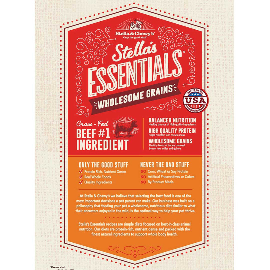 Stella & Chewy's Essentials Grass-Fed Beef & Ancient Grains Dry Dog Food