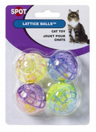 Ethical Pet SPOT Lattice Ball with Bell Cat Toy  Assorted Colors, Front Packaging