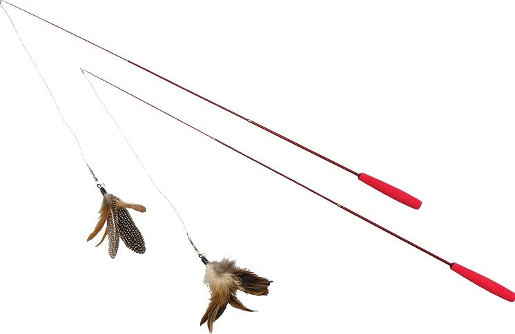 Ethical Pet Telescoping Kitty Teaser Cat Toy, 2 wands 