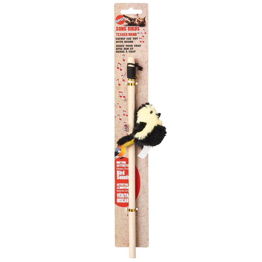 Ethical Pets Spot Songbird Cat Teaser Wand BW, Front Packaging